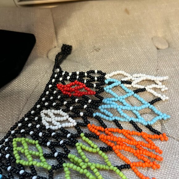 African Maasai Handmade Beaded Collar Necklace - NWT - Picture 10 of 10